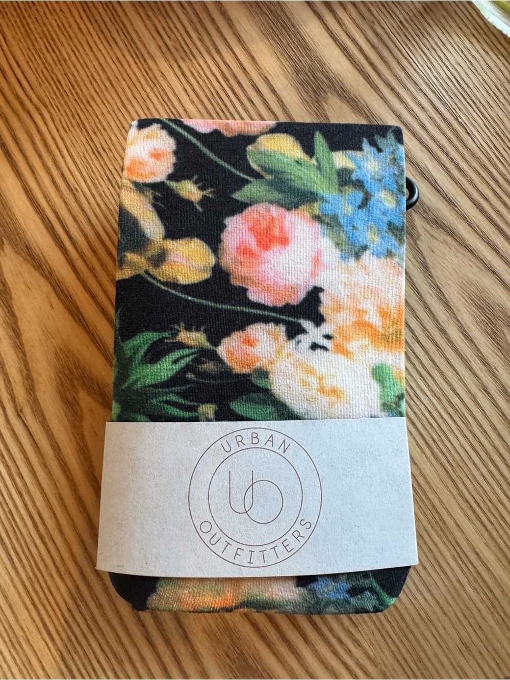 Urban Outfitters Black Floral Tights with Pink, Blue & Green Blooms